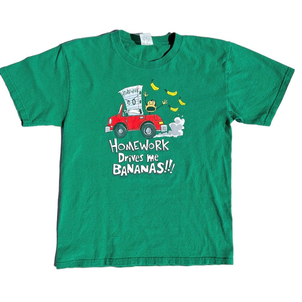 Kids Monkey Homework Tee! EUC!!